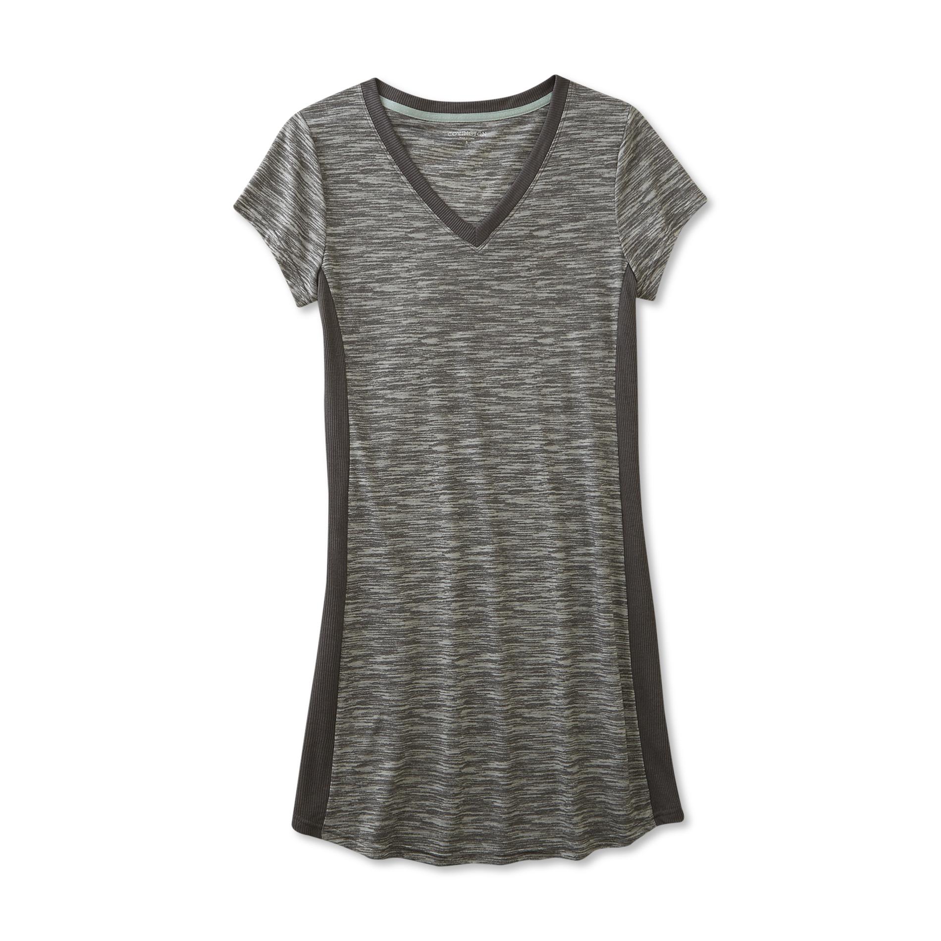 Covington Women's Plus Short-Sleeve Nightgown - Striped