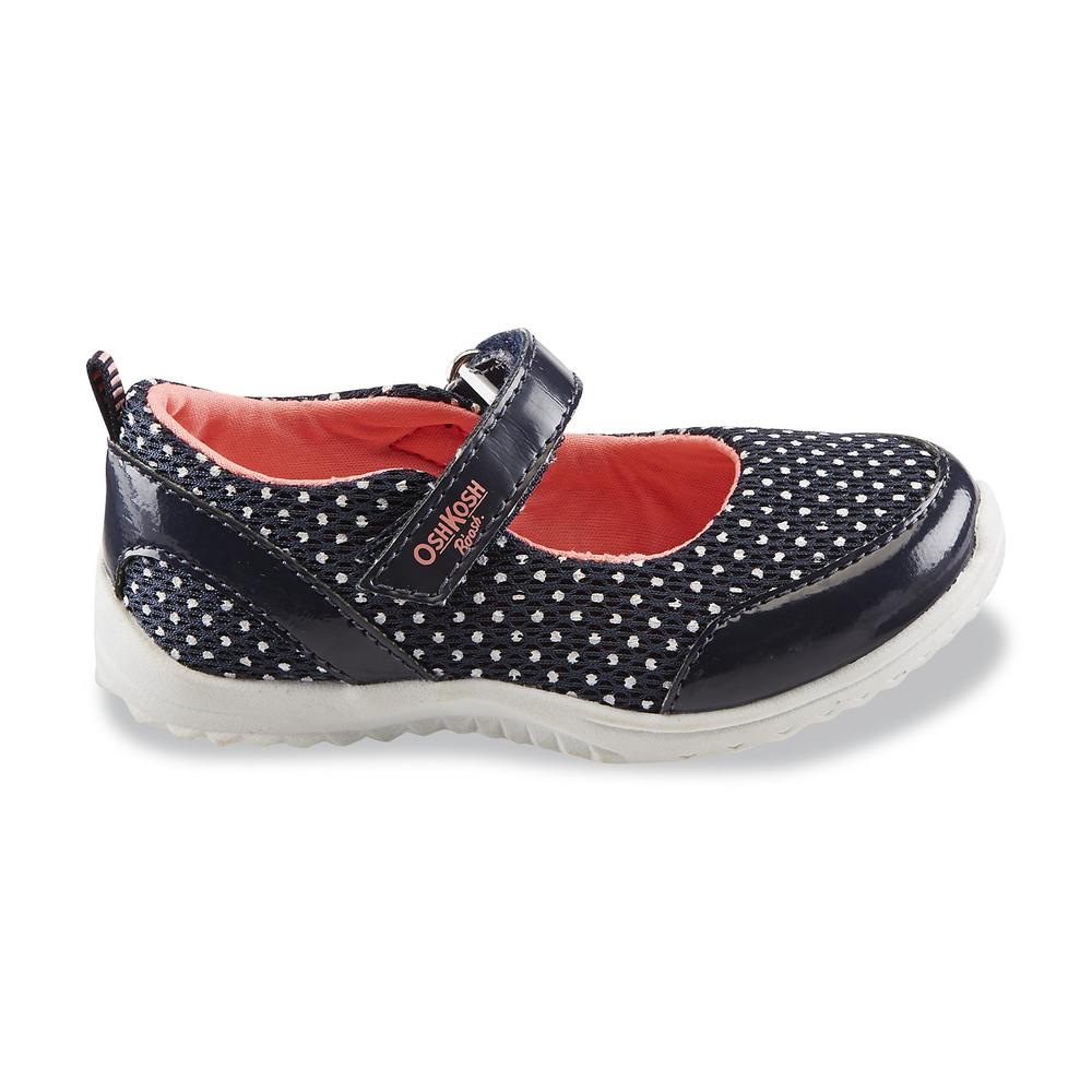 OshKosh Toddler Girl's Odette2 Navy Mary Jane Sneaker - Polka Dot