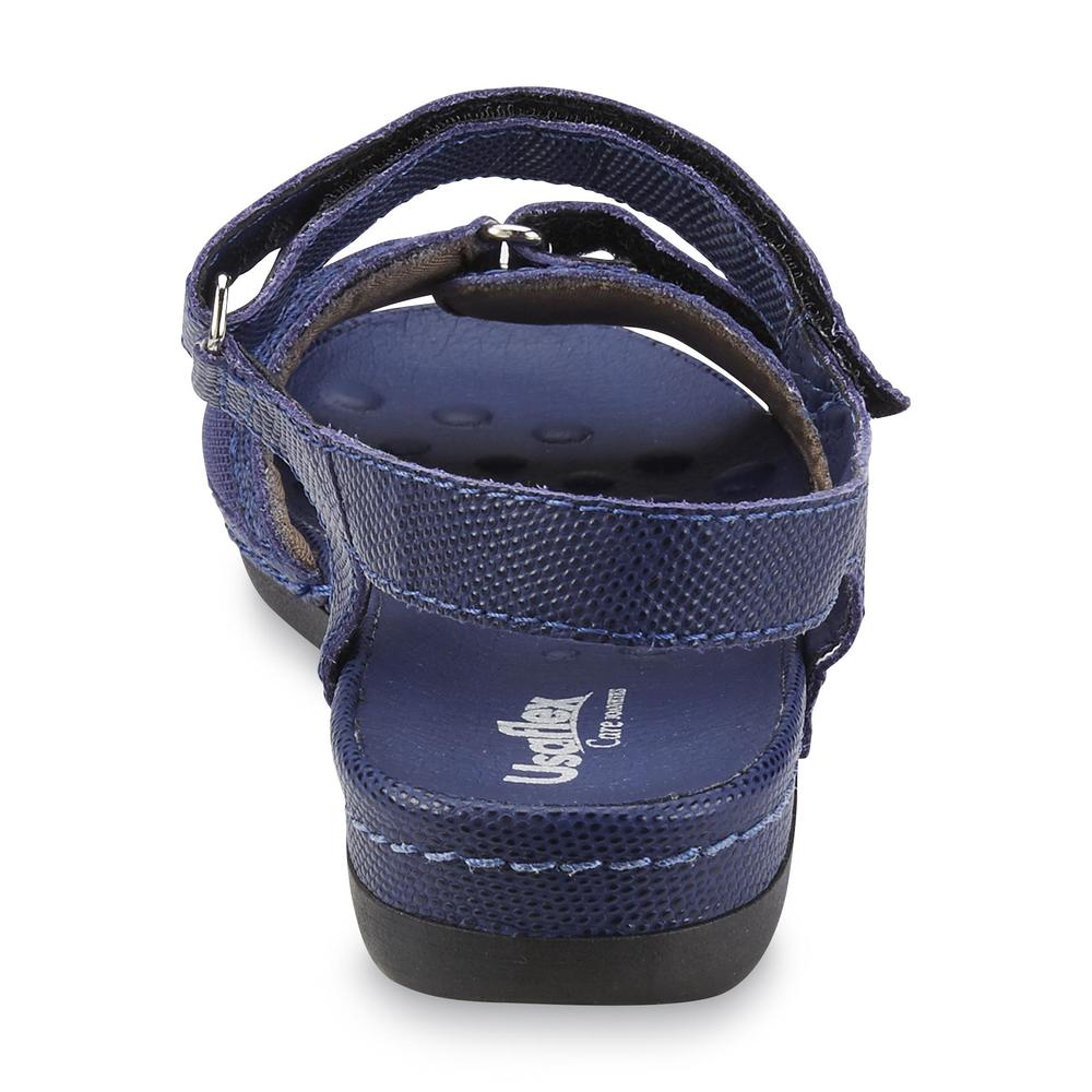 Usaflex Women's Adela Leather Comfort Bunion Sandal - Blue