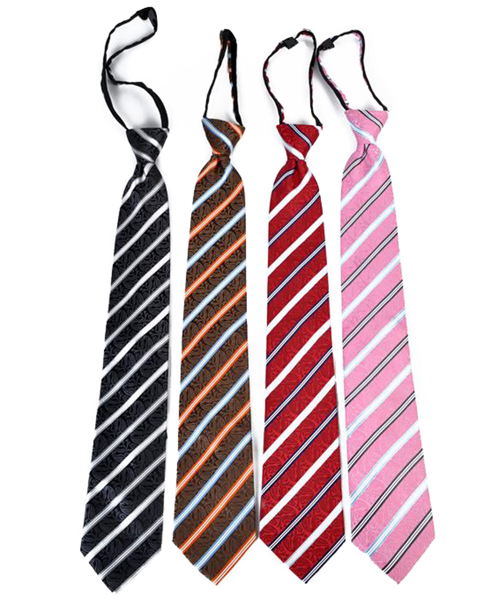 UMO LORENZO Men's Fashionable Micro Woven Zipper Ties