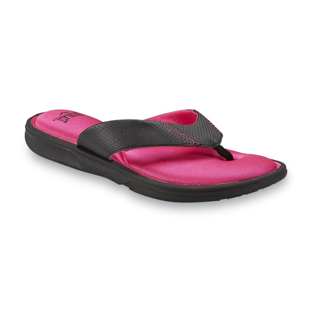 Everlast&reg; Women's Beckman Black/Pink Sport Thong Sandal