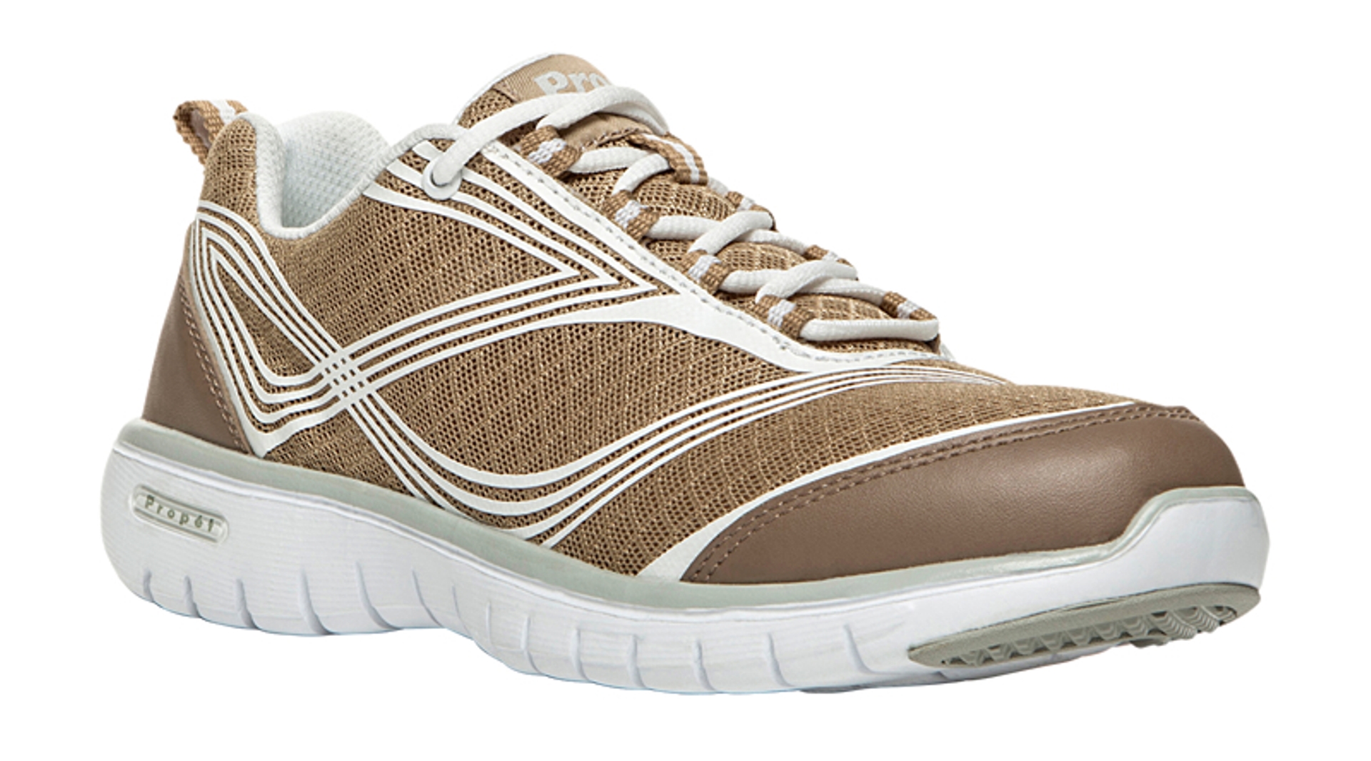Propet Women's TravelLite Taupe Sneaker - Wide Widths Available