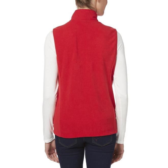 Holiday Editions Women's Fleece Holiday Vest Christmas Trees