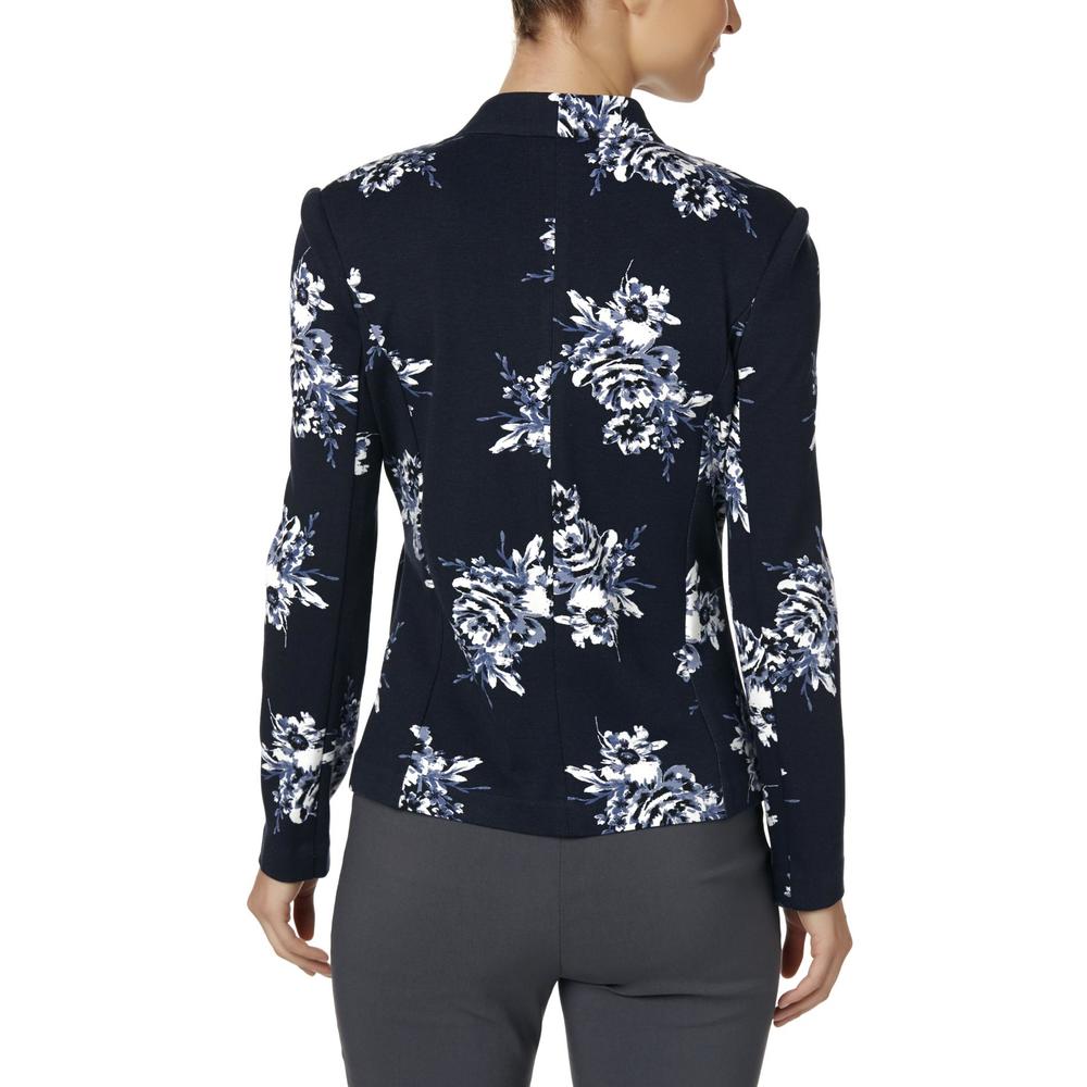 Simply Styled Women's Ponte Knit Blazer - Floral