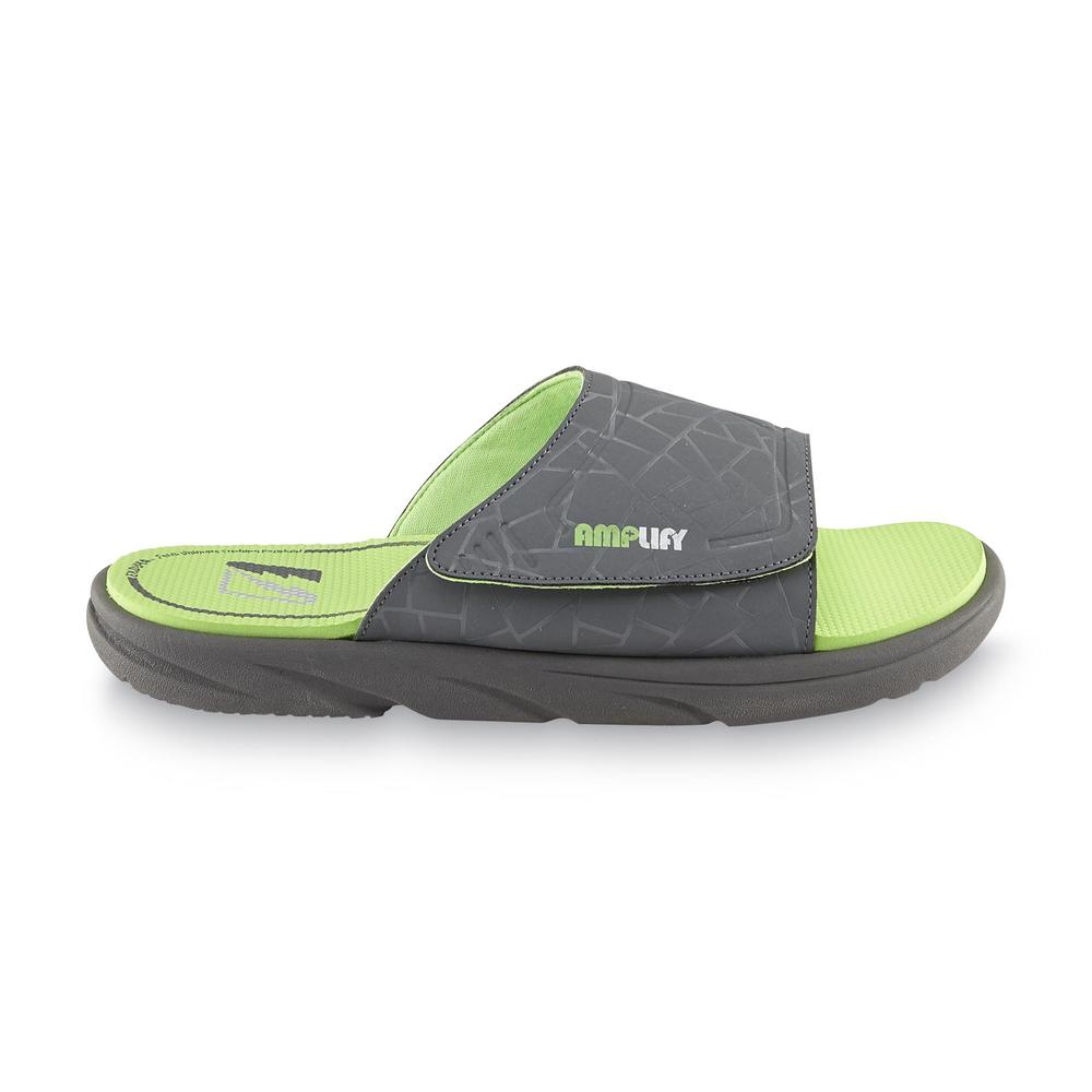 Amplify Young Men's Ride Gray/Green Slide Sandal