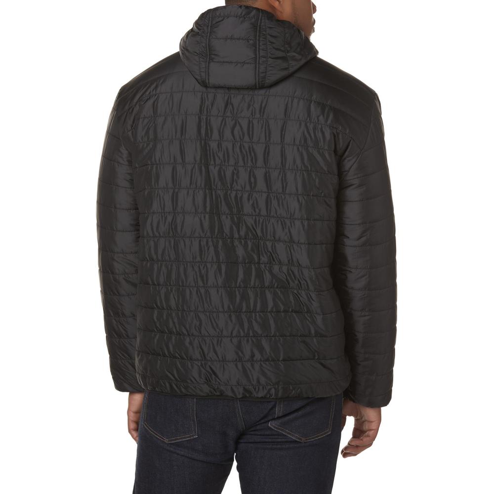 Basic Editions Men's Big & Tall Quilted Puffer Jacket