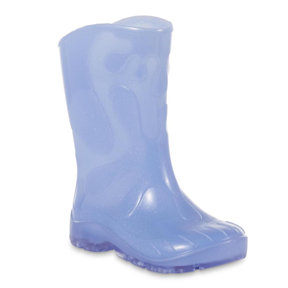 Skeeper Toddler Girls' Blue Glitter Rain Boots