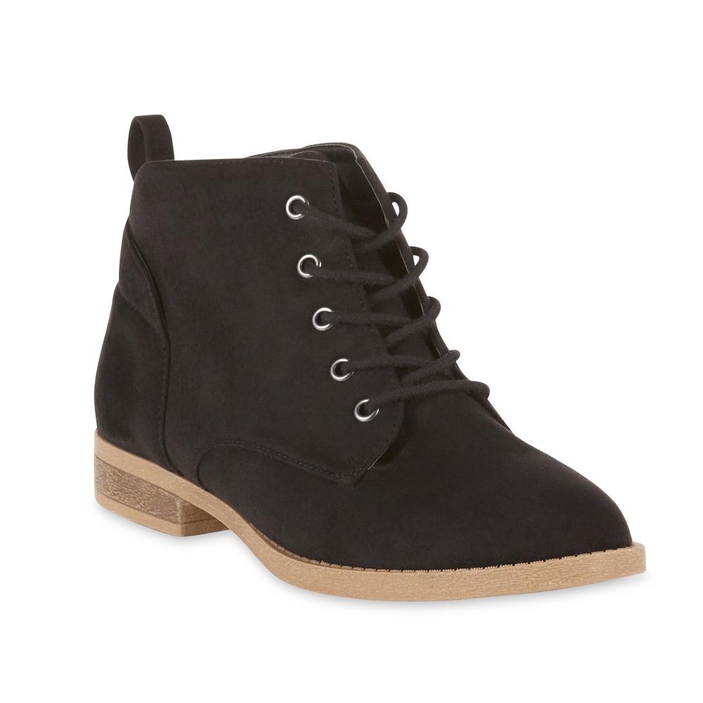 Attention Women's Chloe Black Lace-Up Fashion Bootie