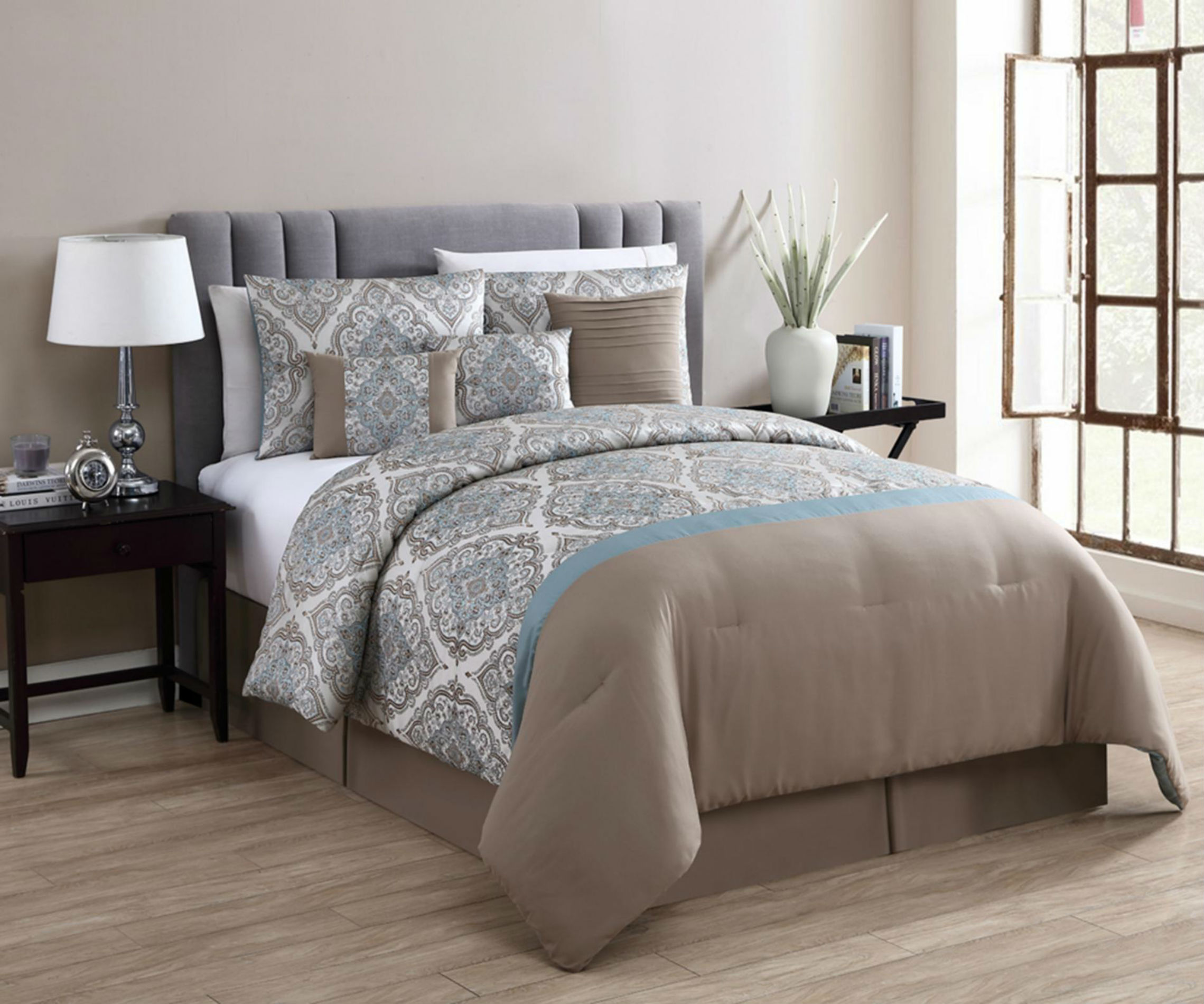 7 Piece Jacquard Comforter Set Victorian Shop Your Way Online