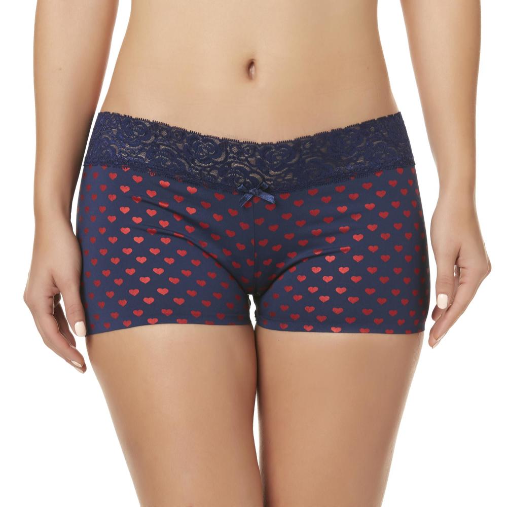 Joe Boxer Women's 2Pack Boy Short Panties Print & Solid