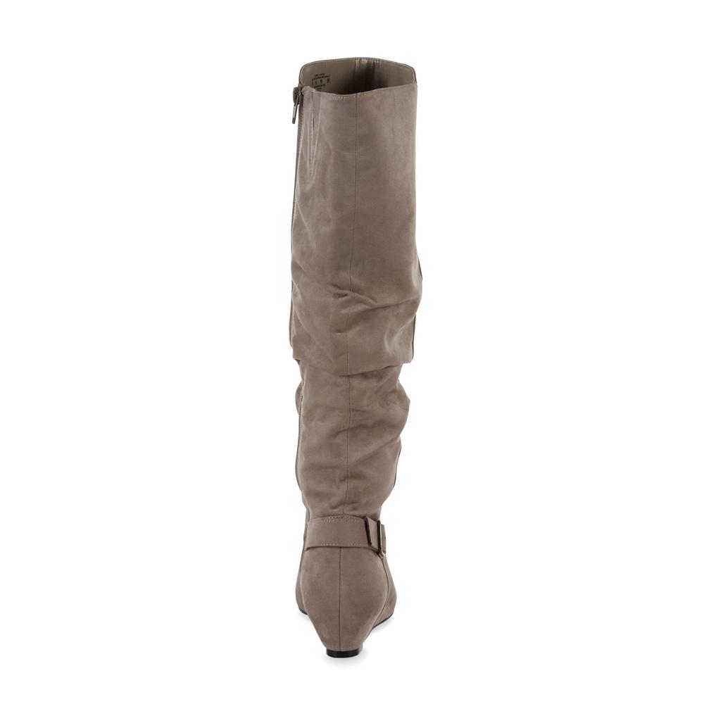 Simply Styled Women's Brit Knee-High Boot - Gray