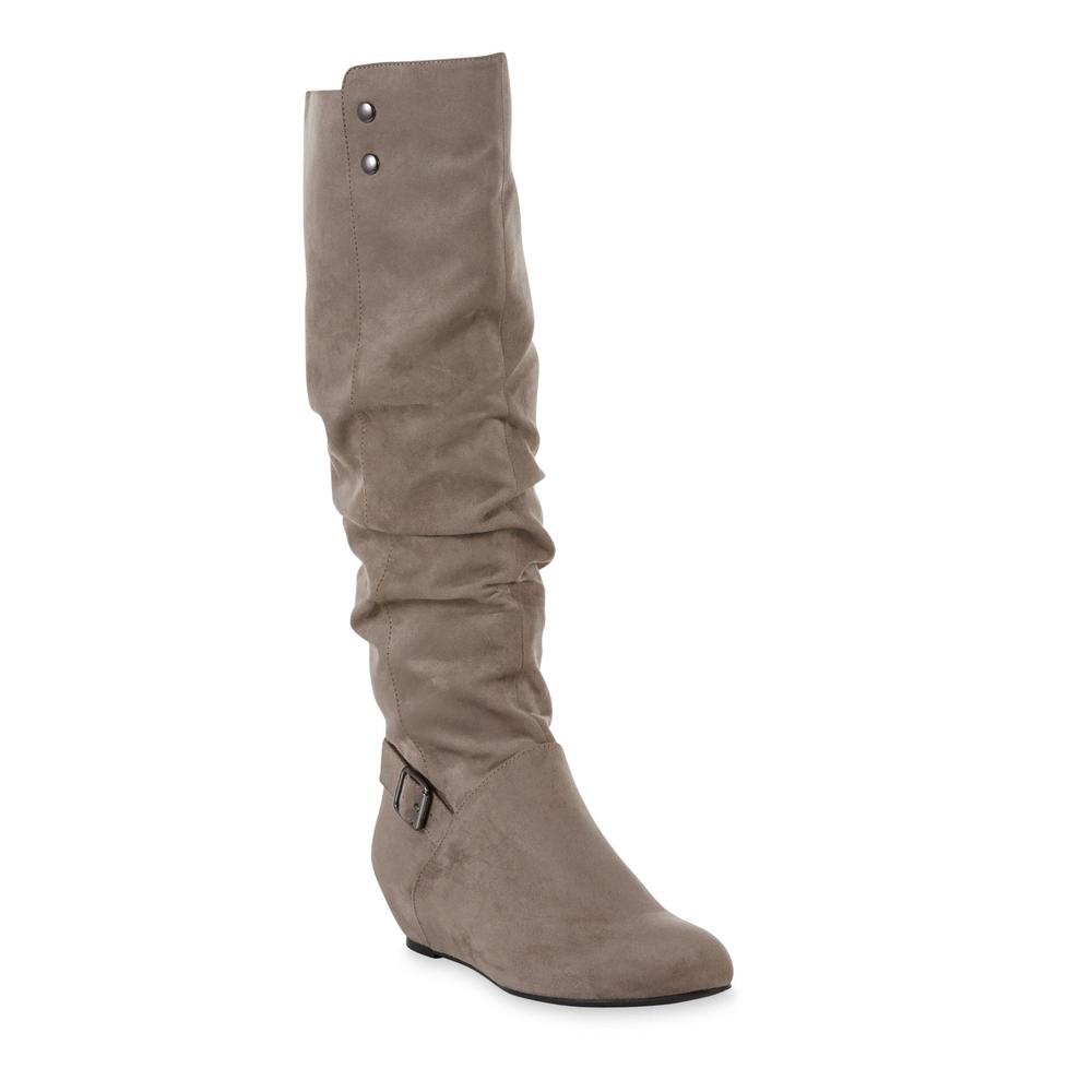 Simply Styled Women's Brit Knee-High Boot - Gray