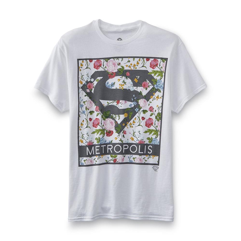 DC Comics Superman Young Men's Graphic T-Shirt - Metropolis Flowers