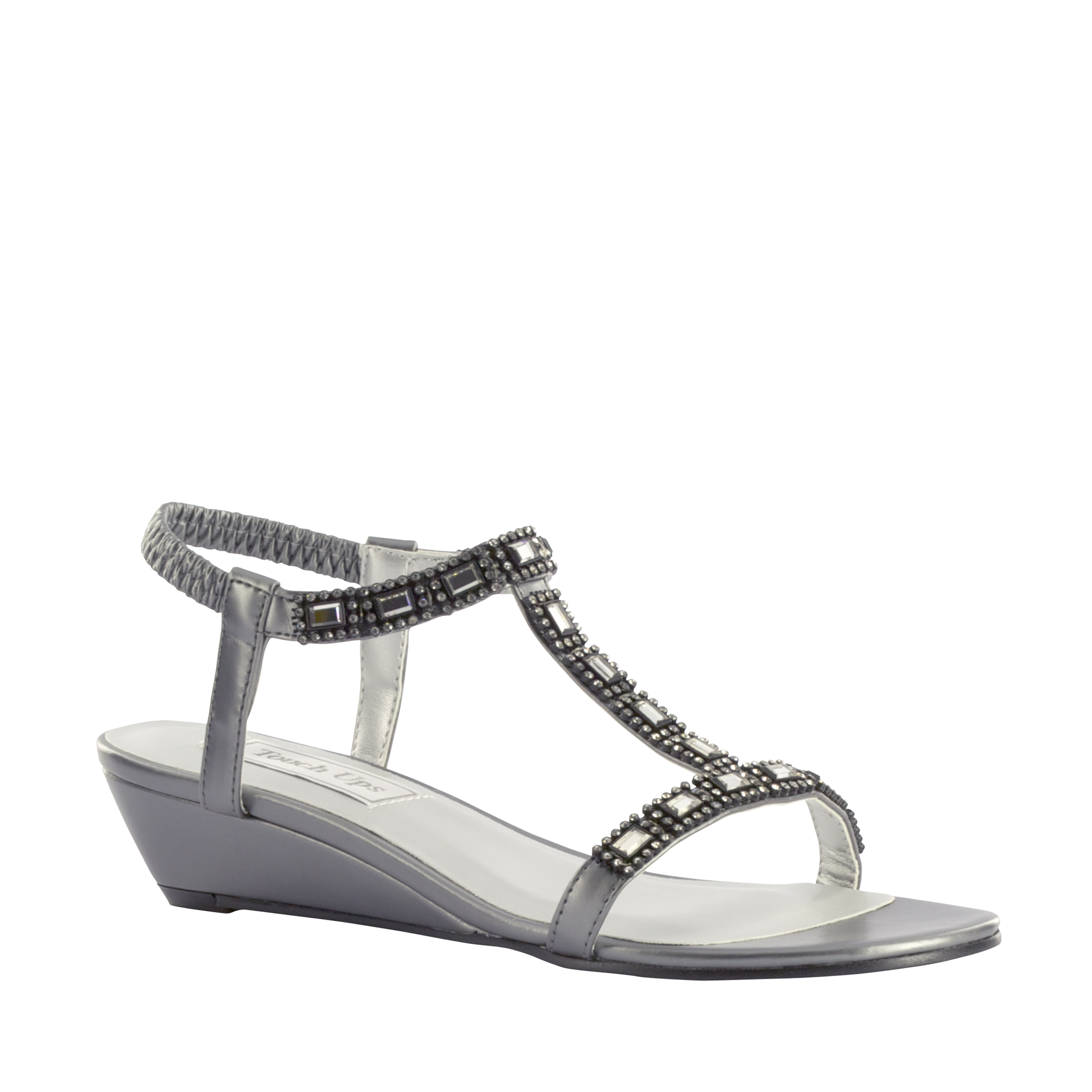 Touch Ups Women's Jazz Pewter Wedge Shoe - Wide Width Available