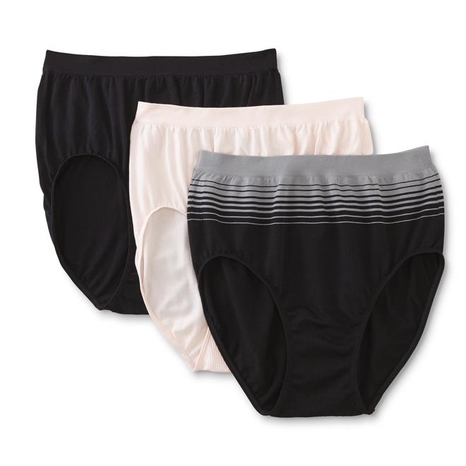 Bali Women's 3Pack Comfort Revolution Seamless Brief Panties AK88
