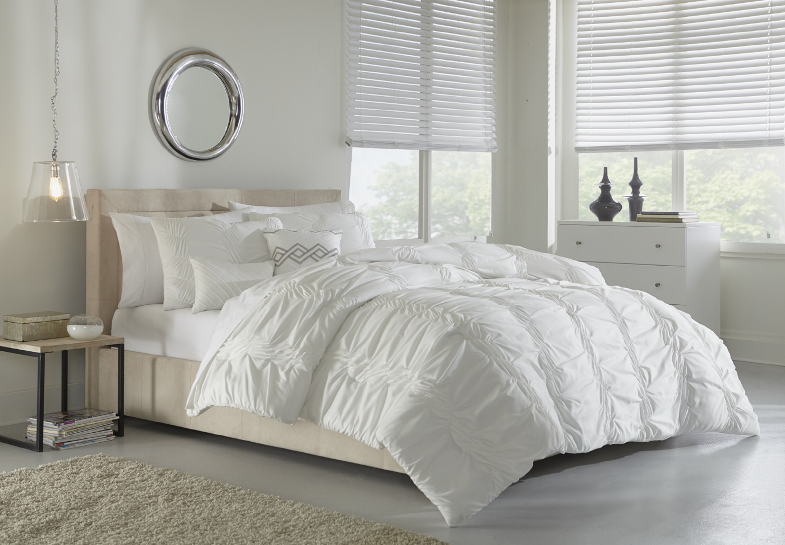 5-Piece Comforter Set &#8211; White Smocked