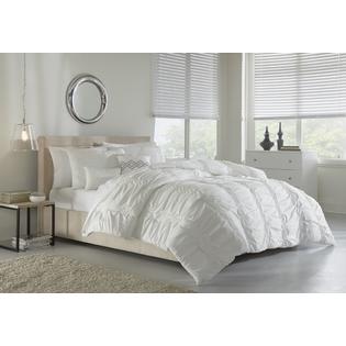 5 Piece Comforter Set White Smocked
