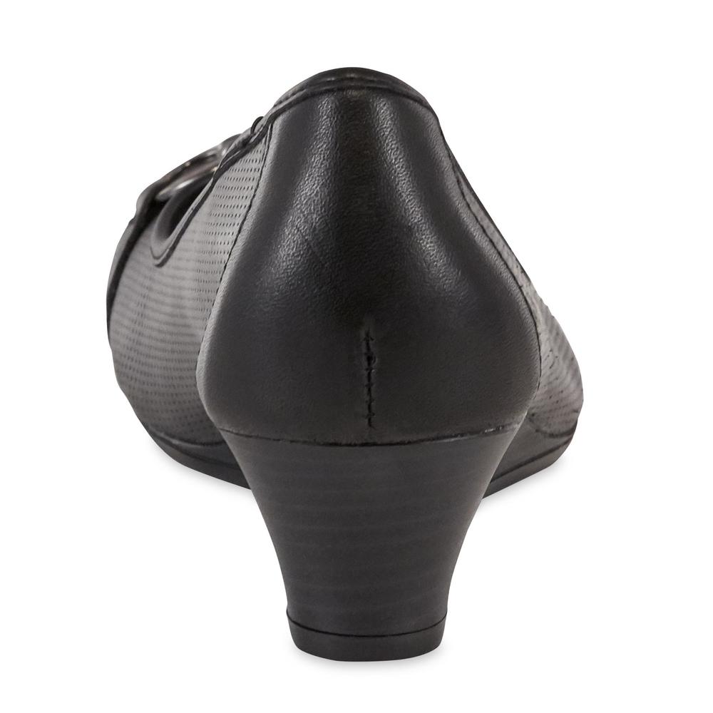 Flexi Women's Agata Leather Wedge Pump - Black