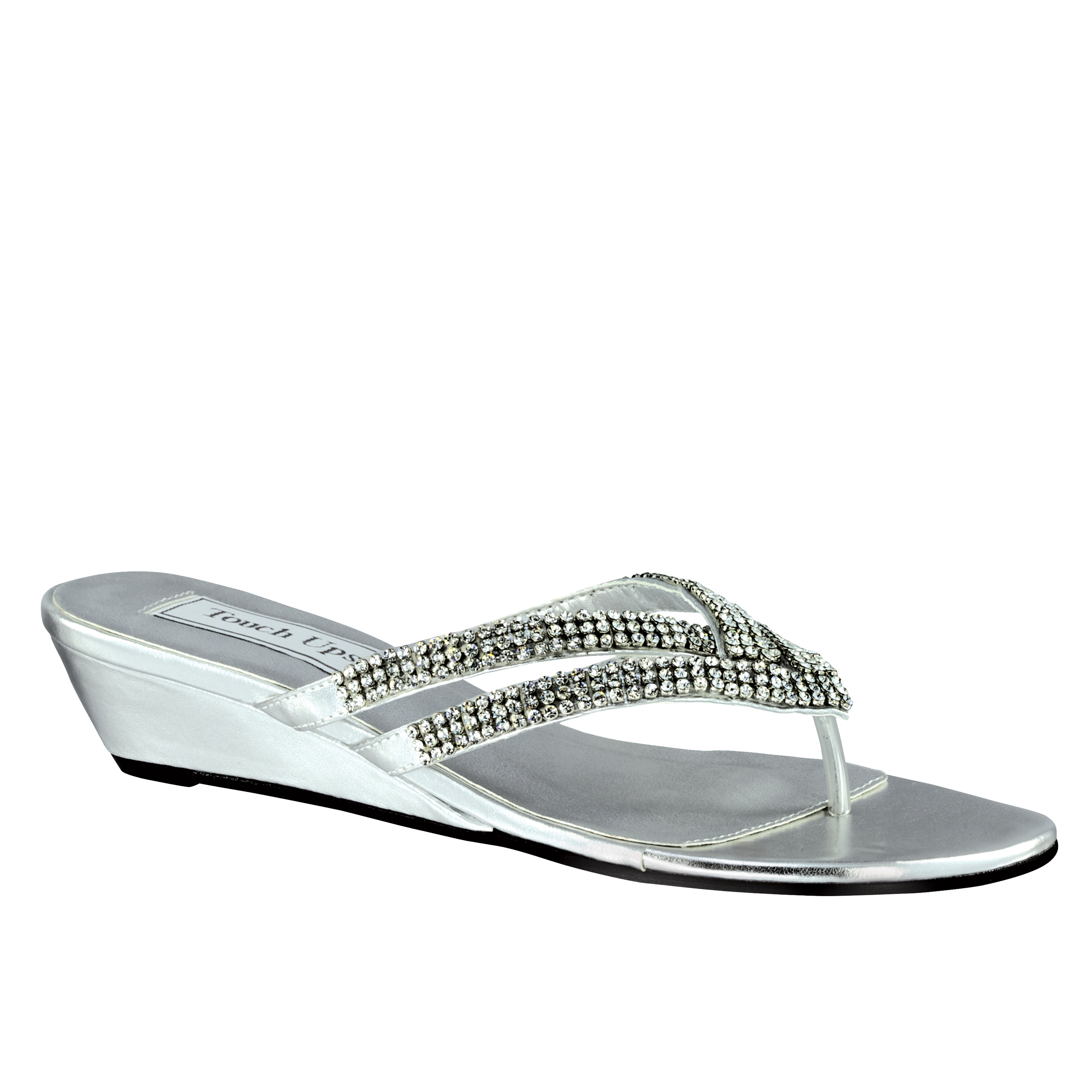 Touch Ups Women's Tango Silver Wedge Shoe - Wide Width Available