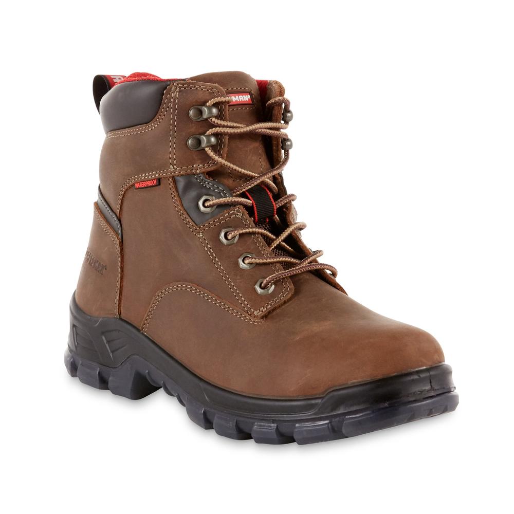 Craftsman Men's Waterproof Steel Toe Work Boot - Brown/Red
