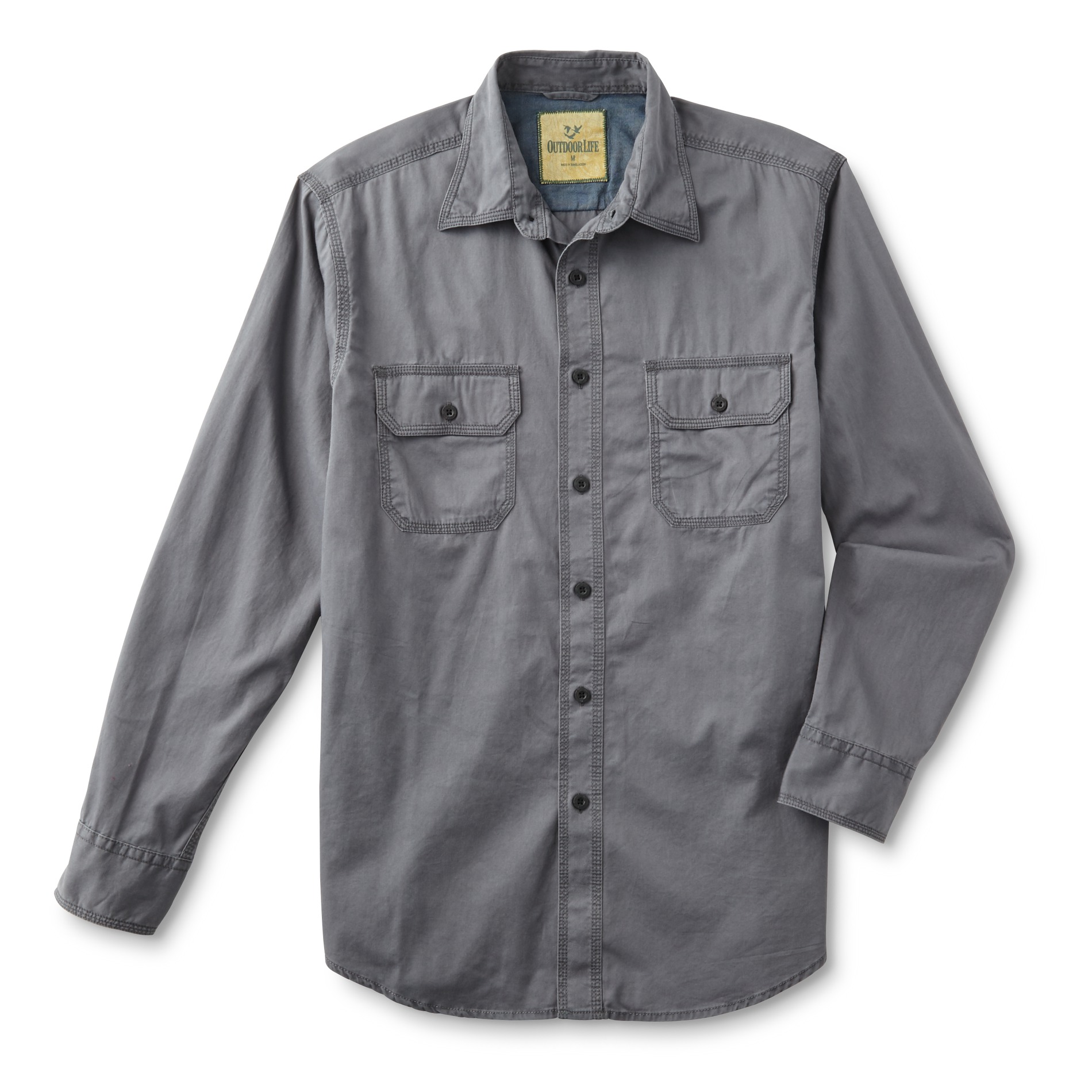 Outdoor Life Men's Washed Button-Front Shirt | Shop Your Way: Online ...