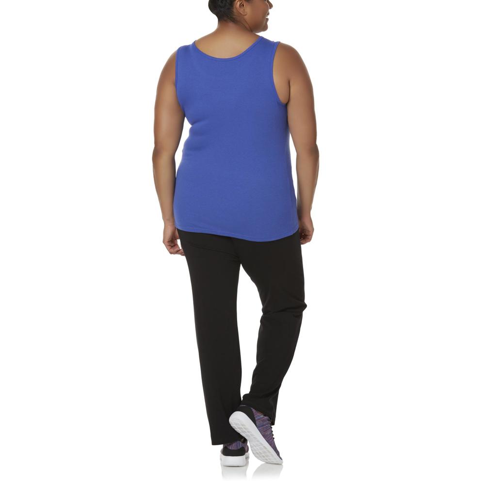 Everlast® Women's Plus Tank Top & Bootcut Yoga Pants
