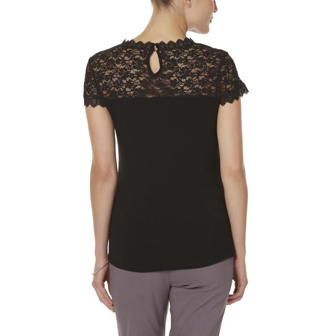 Simply Styled Women's Mixed Media Shirt