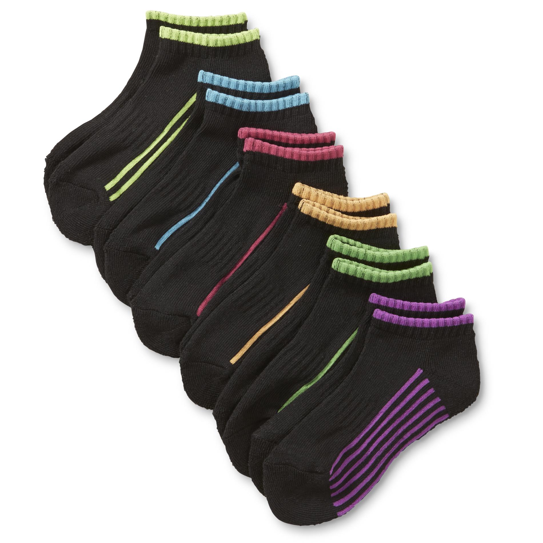 Girls' 6-Pairs Low-Cut Socks - Striped