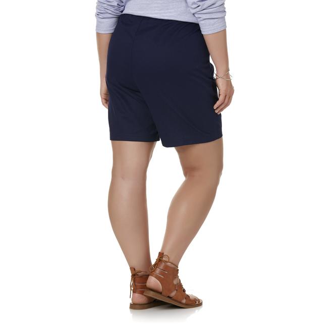 Basic Editions Women's Plus Twill Shorts