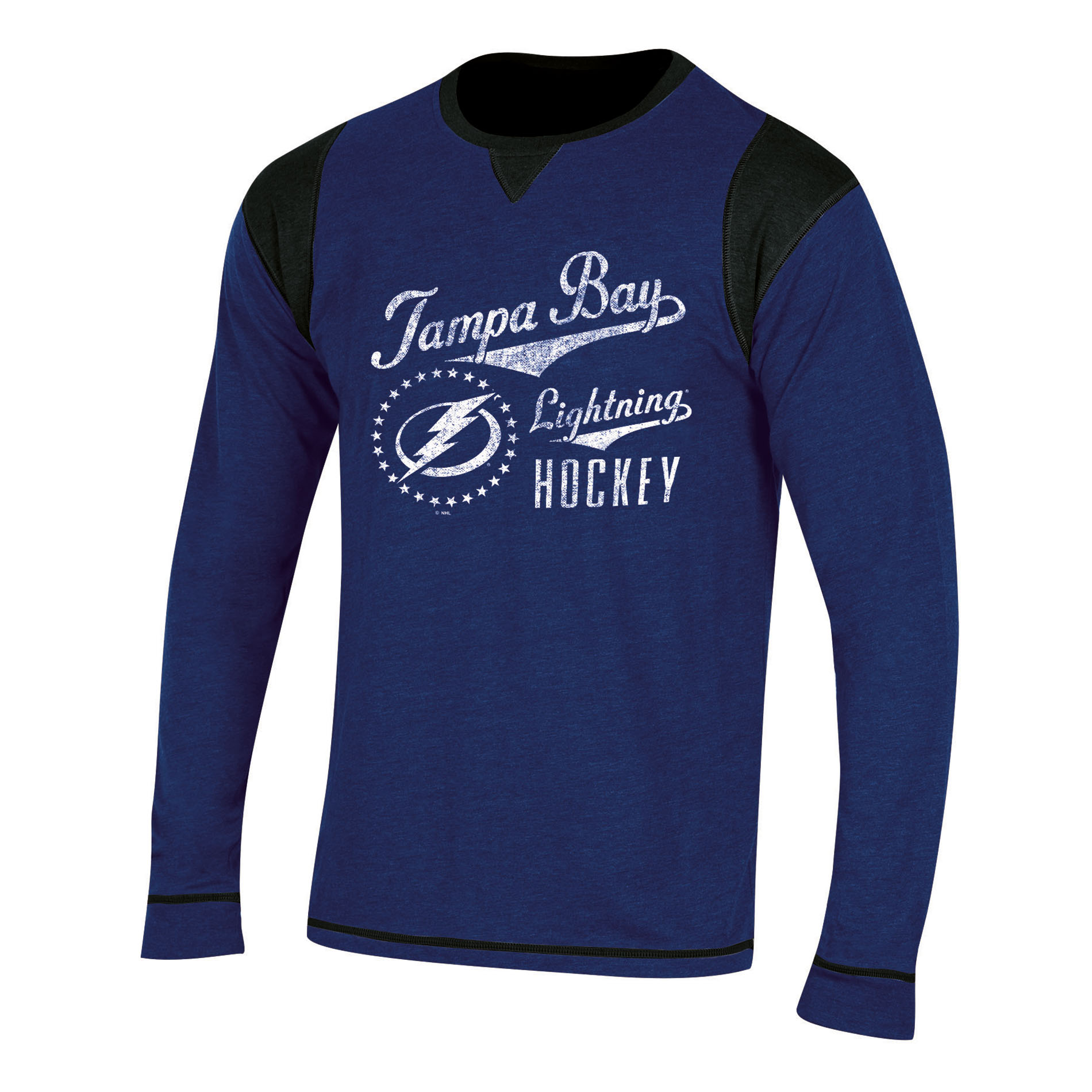 NHL Men’s Long-Sleeve Color-Block T-Shirt - Tampa Bay Lightning, Size: Large NHL Men’s Long-Sleeve Color-Block T-Shirt - Tampa Bay Lightning, Size: Large