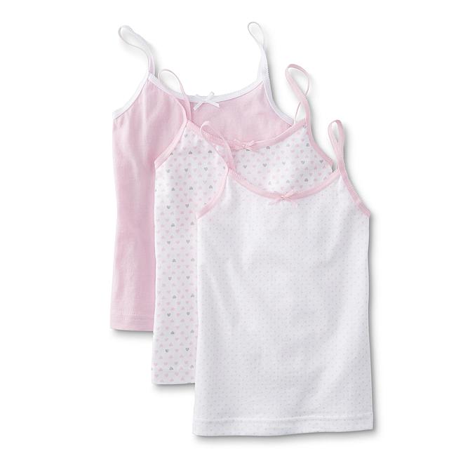 Joe Boxer Toddler Girls' 3Pack Camisoles Prints & Solid