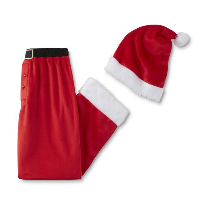 Joe Boxer Men's Christmas Pajama Pants & Santa Hat