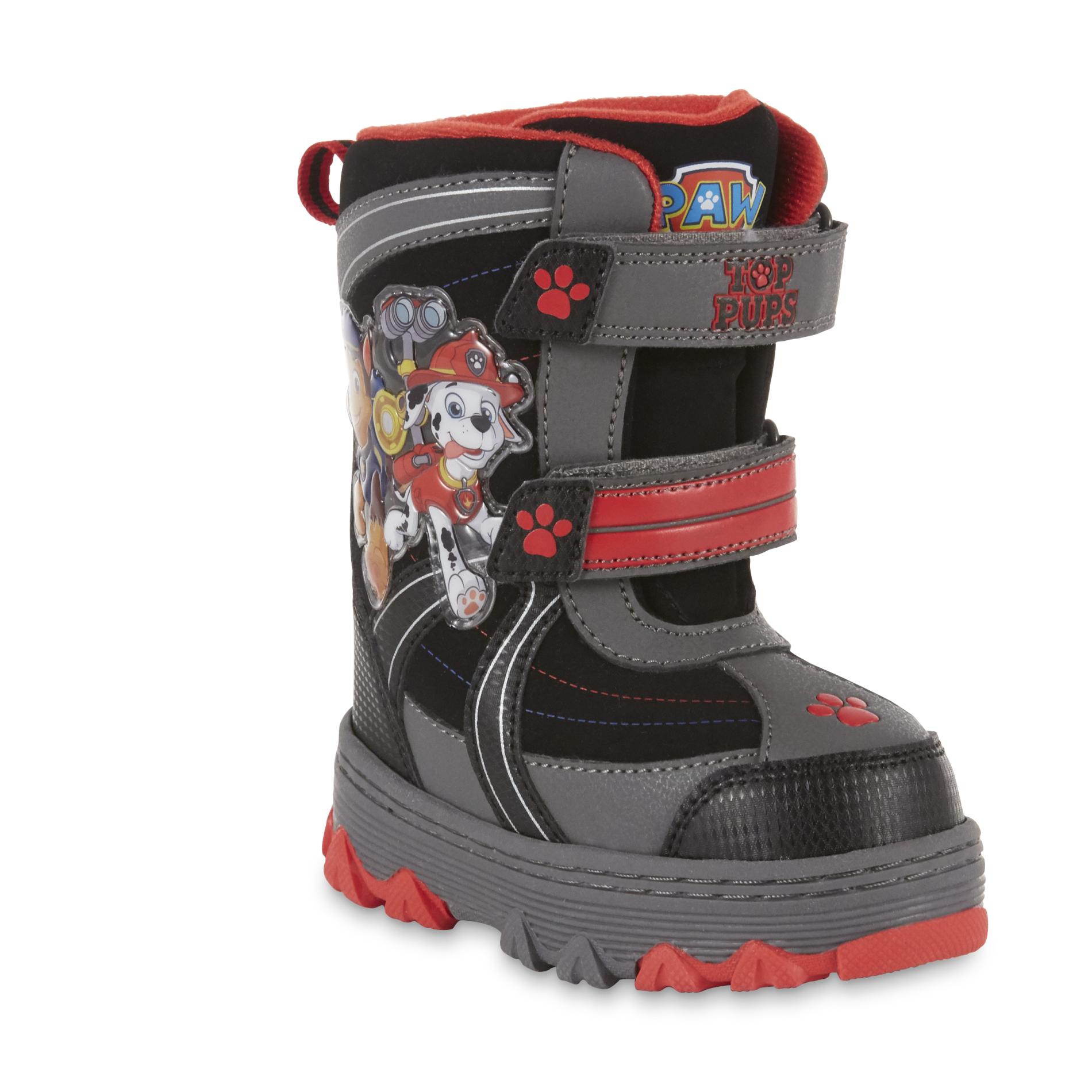 Nickelodeon Toddler Boys' PAW Patrol Gray/Black/Red Weather Boot
