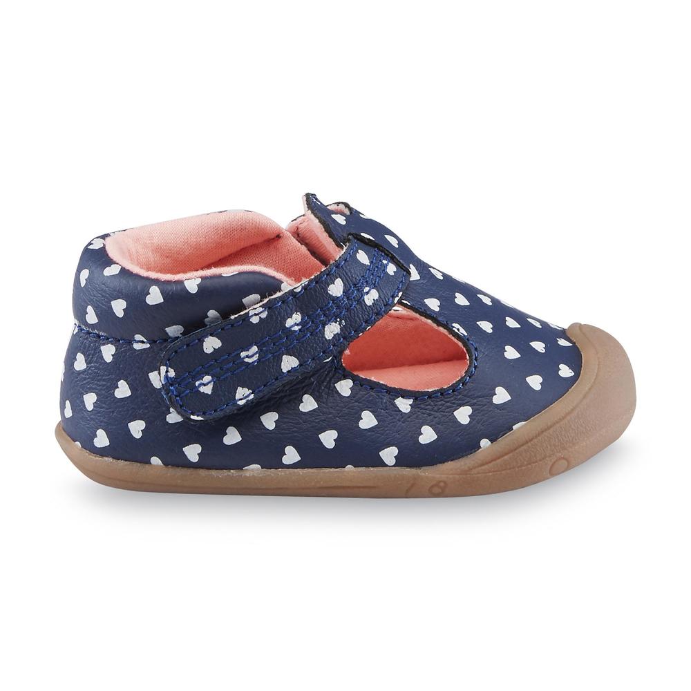 Carter's Every Step Baby Girl's Stage 1 Amy Crawling Shoe - Navy Hearts