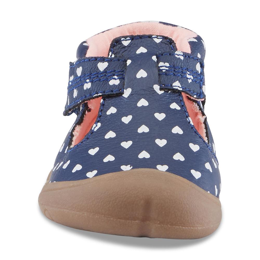 Carter's Every Step Baby Girl's Stage 1 Amy Crawling Shoe - Navy Hearts