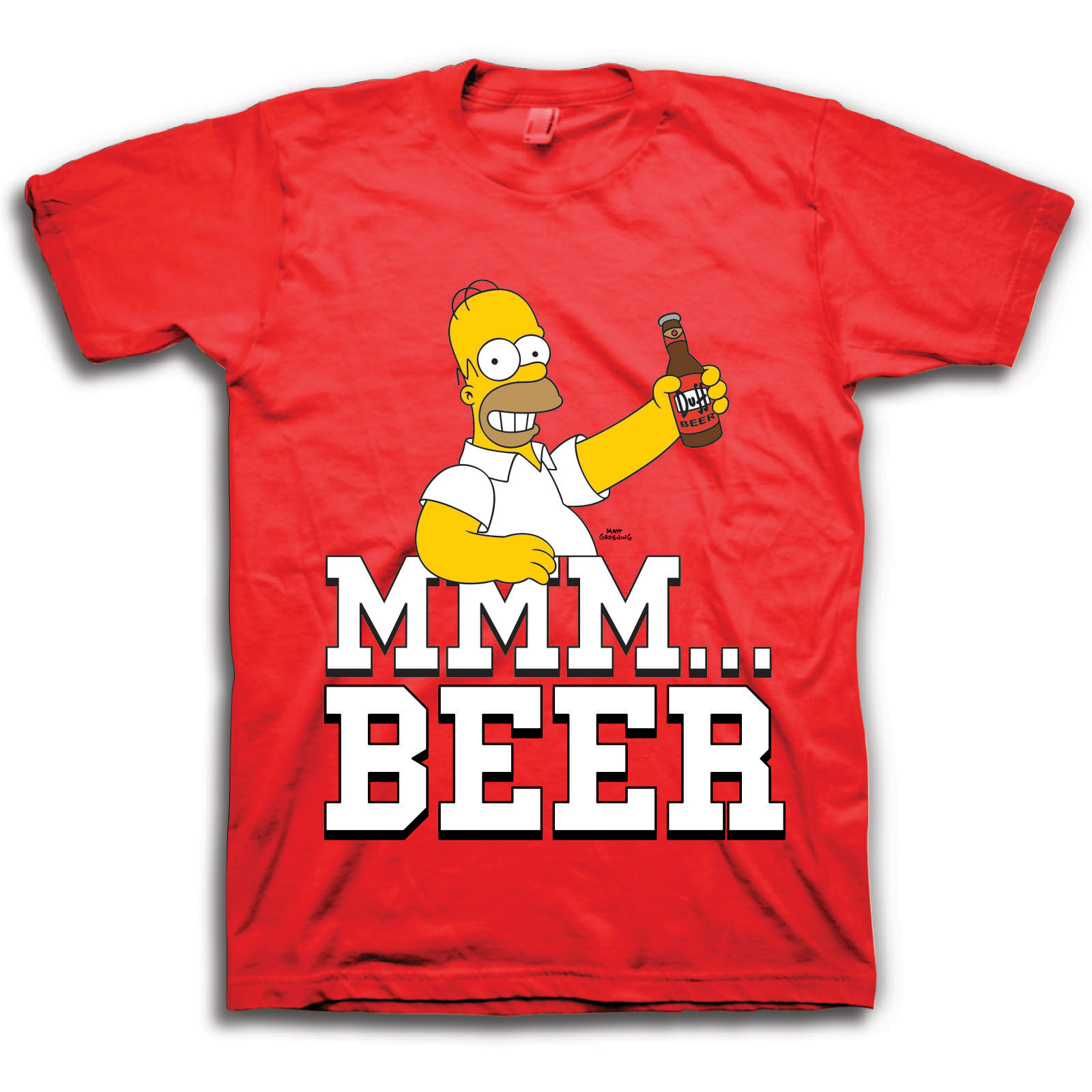 the Simpsons Homer Mmm Beer Mens Graphic Short Sleeve T-Shirt
