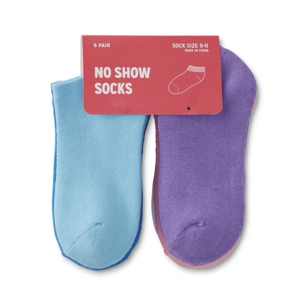Girls' 6-Pairs No-Show Socks