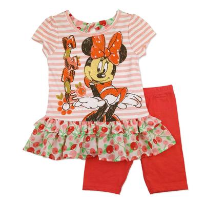 Disney Minnie Mouse Infant & Toddler Girl's Skirted Top & Leggings - Cherries