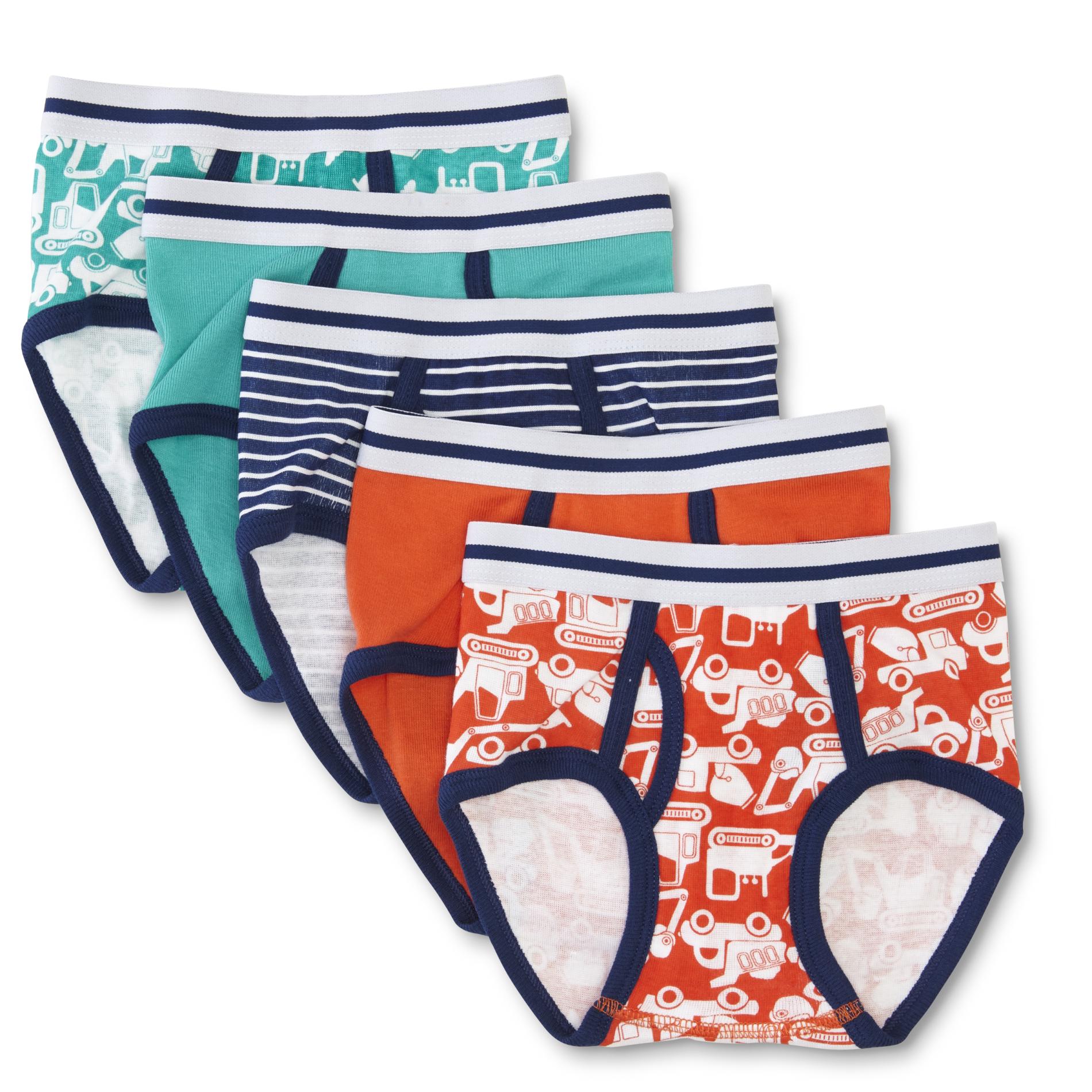 Toddler Boys' 5-Pack Briefs - Trucks, Striped & Colorblock, Size: 2T/3T, Multi-color Toddler Boys' 5-Pack Briefs - Trucks, Striped & Colorblock, Size: 2T/3T, Multi-color