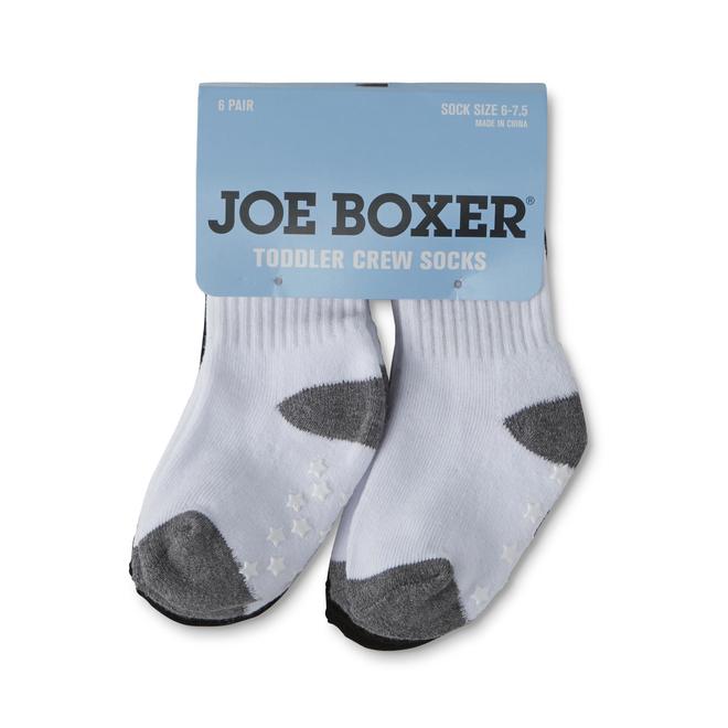 Joe Boxer Toddler Boys' 6-Pairs Crew Socks