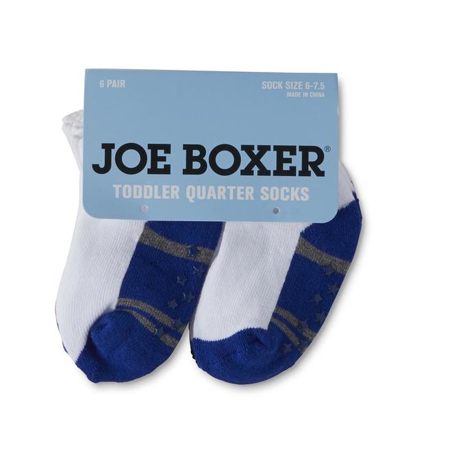 Joe Boxer Toddler Boys' 6-Pairs Quarter Socks