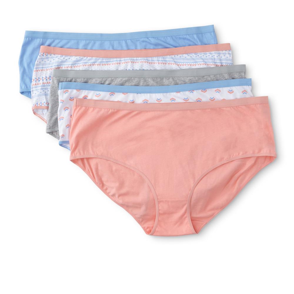 Joe Boxer Women's Plus 5Pack Low Rise Brief Panties