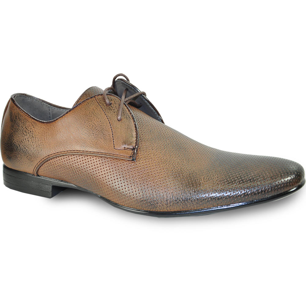 BRAVO Men's Dress Shoe KLEIN-1 Oxford - Brown
