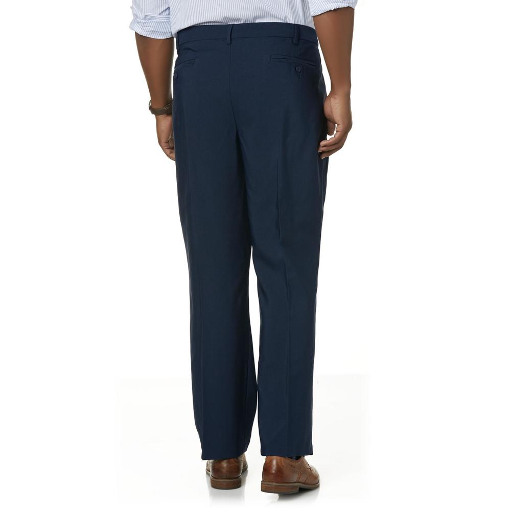 Basic Editions Men's Big & Tall Flat-Front Dress Pants
