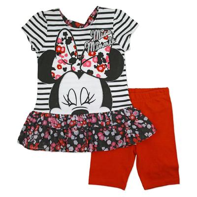 Disney Minnie Mouse Infant & Toddler Girl's Skirted Top & Leggings - Floral