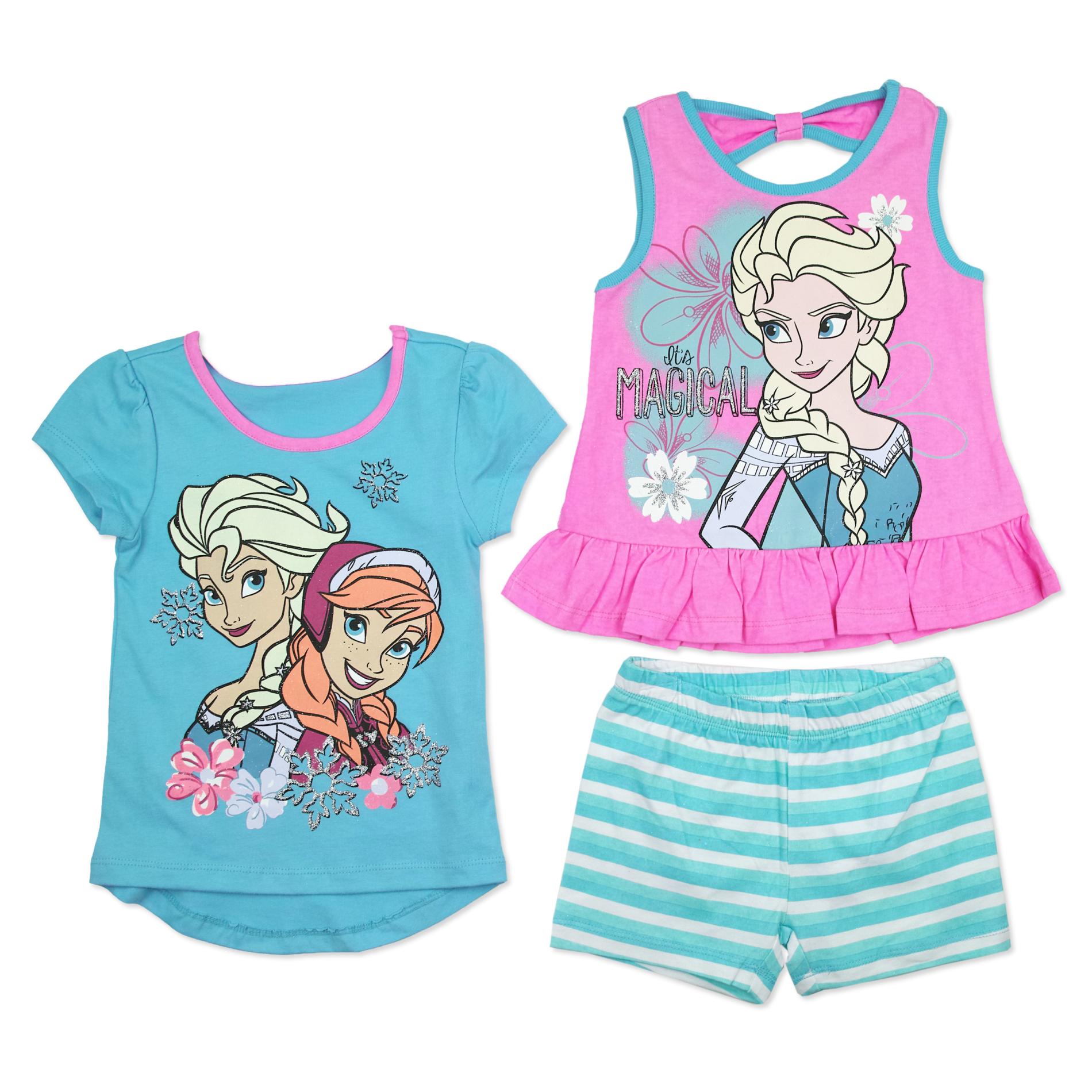 Disney Frozen Toddler Girl's T-Shirt, Tank Top & Shorts