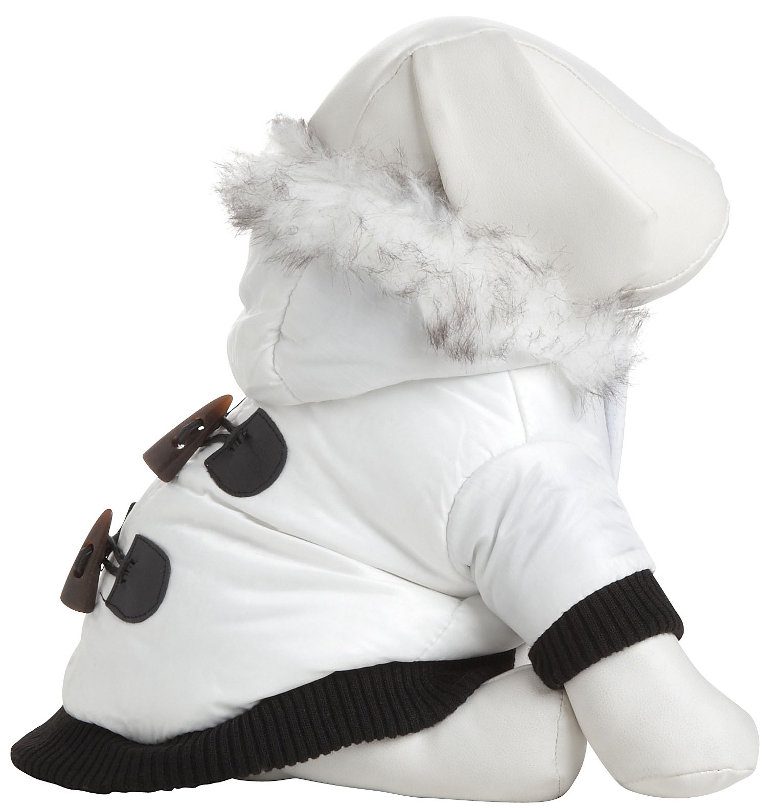 Pet Life Winter White Fashion Parka With Hood