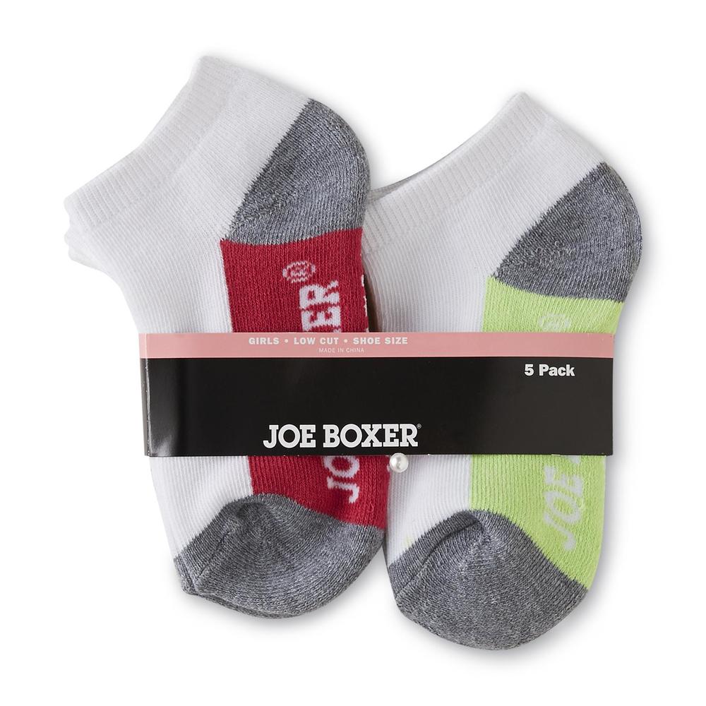 Joe Boxer Girl's 5-Pack Low-Cut Socks - Colorblock