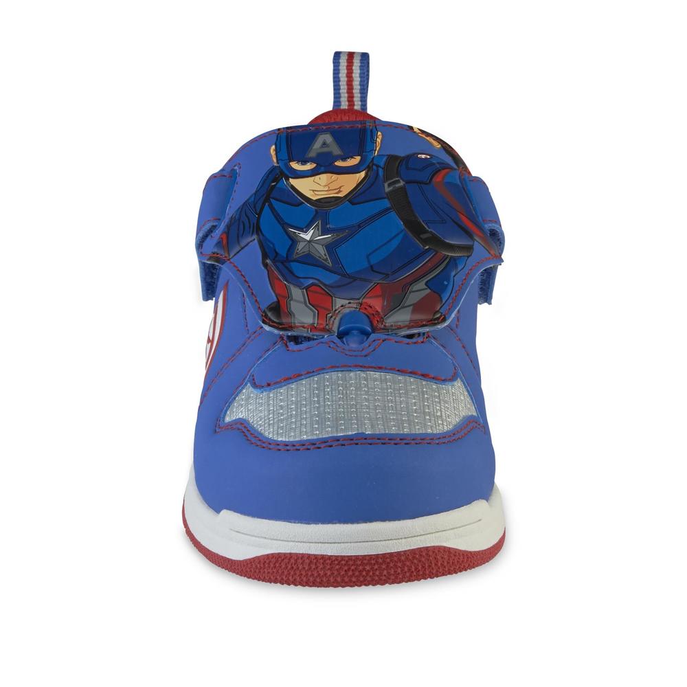 Marvel Boy's Captain America: Civil War Blue/Red/Silver Sneaker