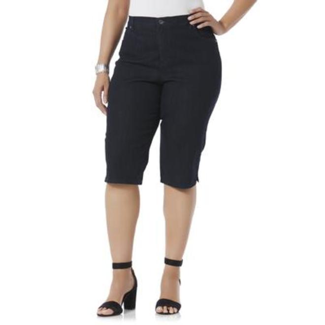 Gloria Vanderbilt Women's Plus Amanda Denim Skimmer Shorts